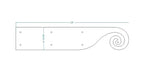 Greek Ionic Iron Garage Door Dummy Hinge Strap - Old West Iron