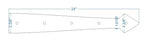 Neo-Classical Wrought Iron Garage Door Dummy Hinge Strap - Old West Iron