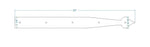 French Country Iron Garage Door Dummy Hinge Strap - Old West Iron