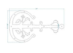German Castle Iron Garage Door Dummy Hinge Strap - Old West Iron