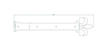 Egyptian Fleur De Lis Iron Garage Door Dummy Hinge Strap - Old West Iron