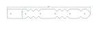 Art Deco Iron Garage Door Dummy Hinge Strap - Old West Iron