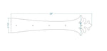 Greco-Persian Iron Garage Door Dummy Hinge Strap - Old West Iron