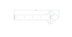 Dunmow Crest Fleur De Lis Iron Garage Door Dummy Hinge Strap - Old West Iron