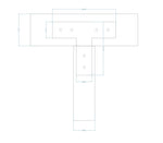 Plain Straight Iron T Face Plate - Old West Iron
