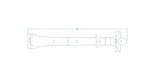 Babylonian Fleur De Lis Iron Garage Door Dummy Hinge Strap - Old West Iron