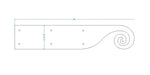Greek Ionic Iron Garage Door Dummy Hinge Strap - Old West Iron