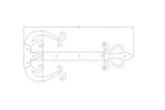 Celtic Iron Garage Door Dummy Hinge Strap - Old West Iron