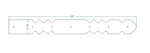 Art Deco Iron Garage Door Dummy Hinge Strap - Old West Iron