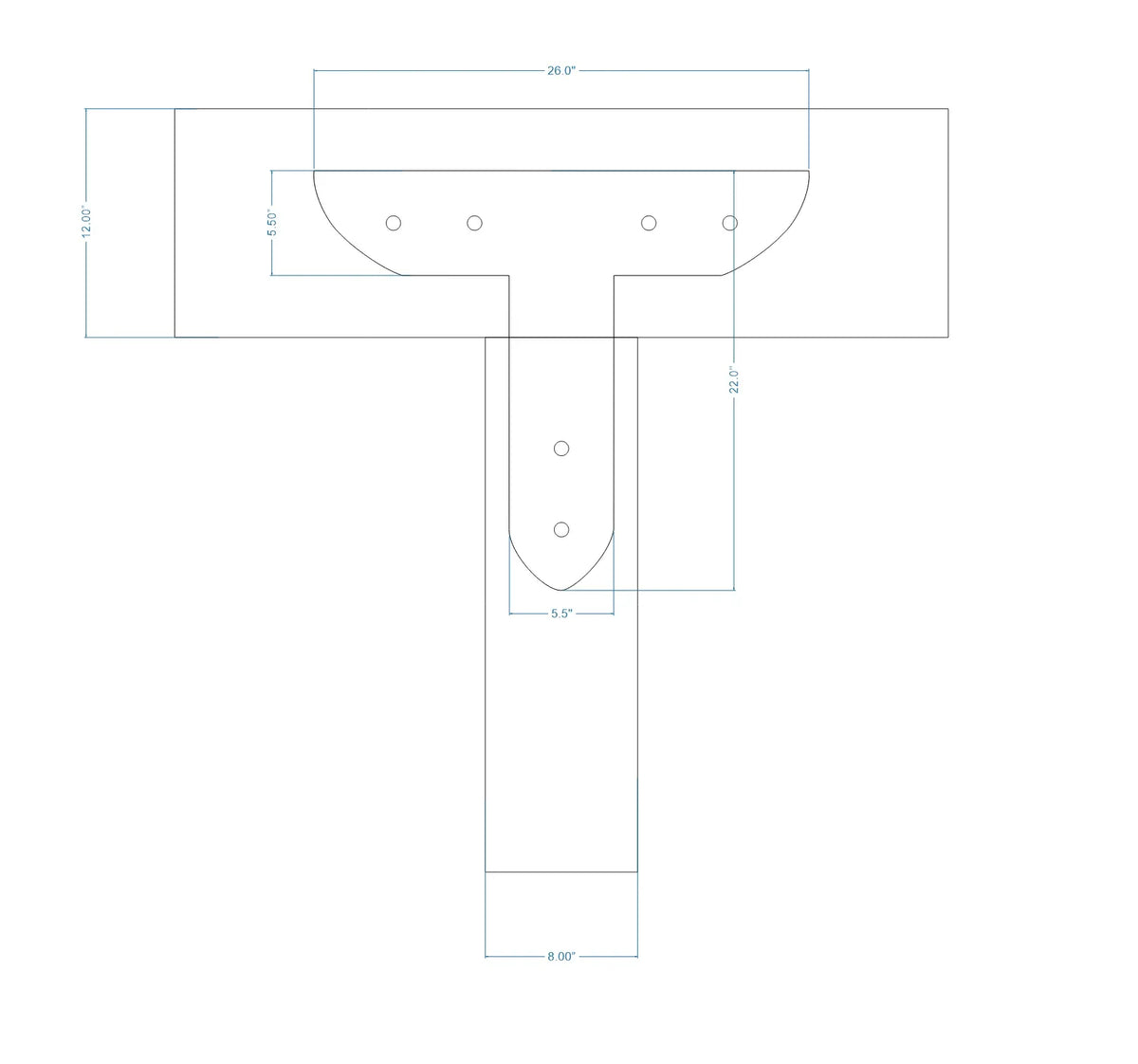 Tuscan Iron T Face Plate - Old West Iron