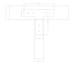 Plain Straight Iron T Face Plate - Old West Iron