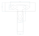 Rustic Iron T Face Plate - Old West Iron