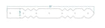 Art Deco Iron Garage Door Dummy Hinge Strap - Old West Iron
