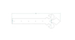 Dunmow Crest Fleur De Lis Iron Garage Door Dummy Hinge Strap - Old West Iron