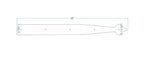French Country Iron Garage Door Dummy Hinge Strap - Old West Iron