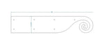 Greek Ionic Iron Garage Door Dummy Hinge Strap - Old West Iron