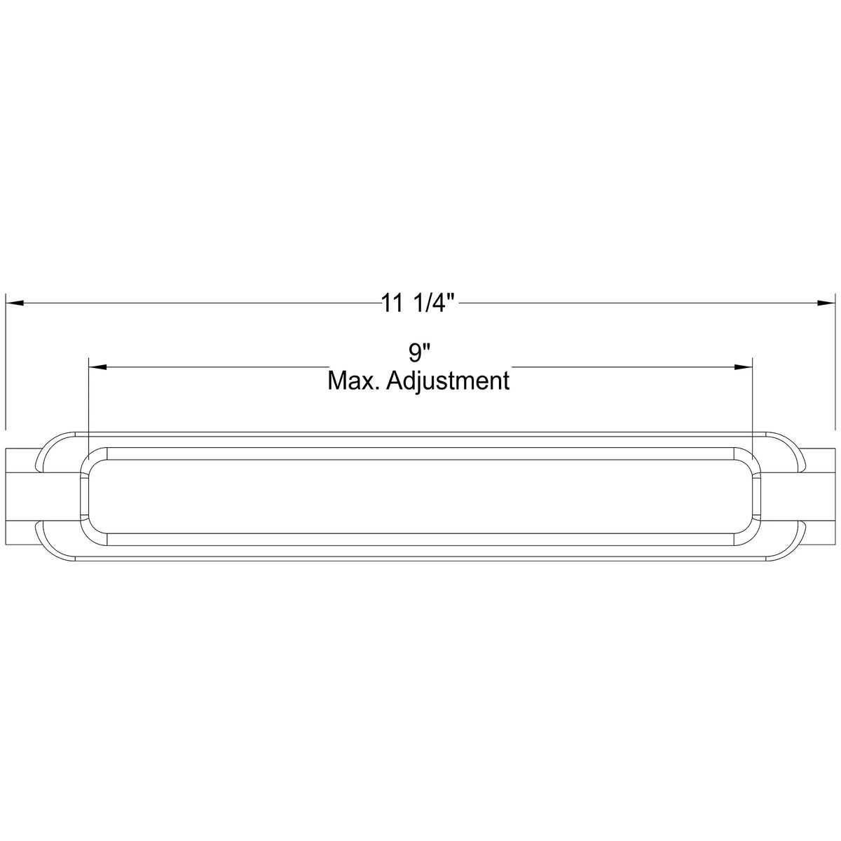3/4" dia. Turnbuckle Body - Old West Iron