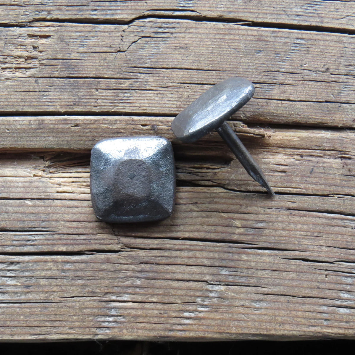 3/4" Square Plateau Hammered Head Nail - Old West Iron