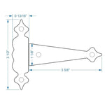 Tudor Revival Iron Hinge - Old West Iron
