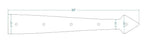 Neo-Classical Wrought Iron Garage Door Dummy Hinge Strap - Old West Iron