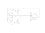 Celtic Iron Garage Door Dummy Hinge Strap - Old West Iron
