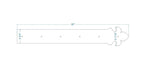 British Fleur De Lis Iron Garage Door Dummy Hinge Strap - Old West Iron