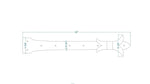 Babylonian Fleur De Lis Iron Garage Door Dummy Hinge Strap - Old West Iron