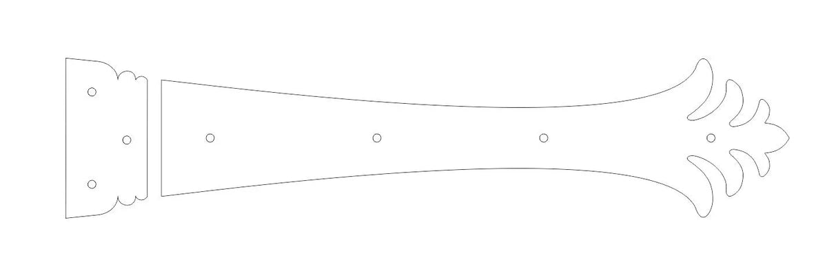 Greco-Persian Iron XL Functioning Hinge Strap - Old West Iron