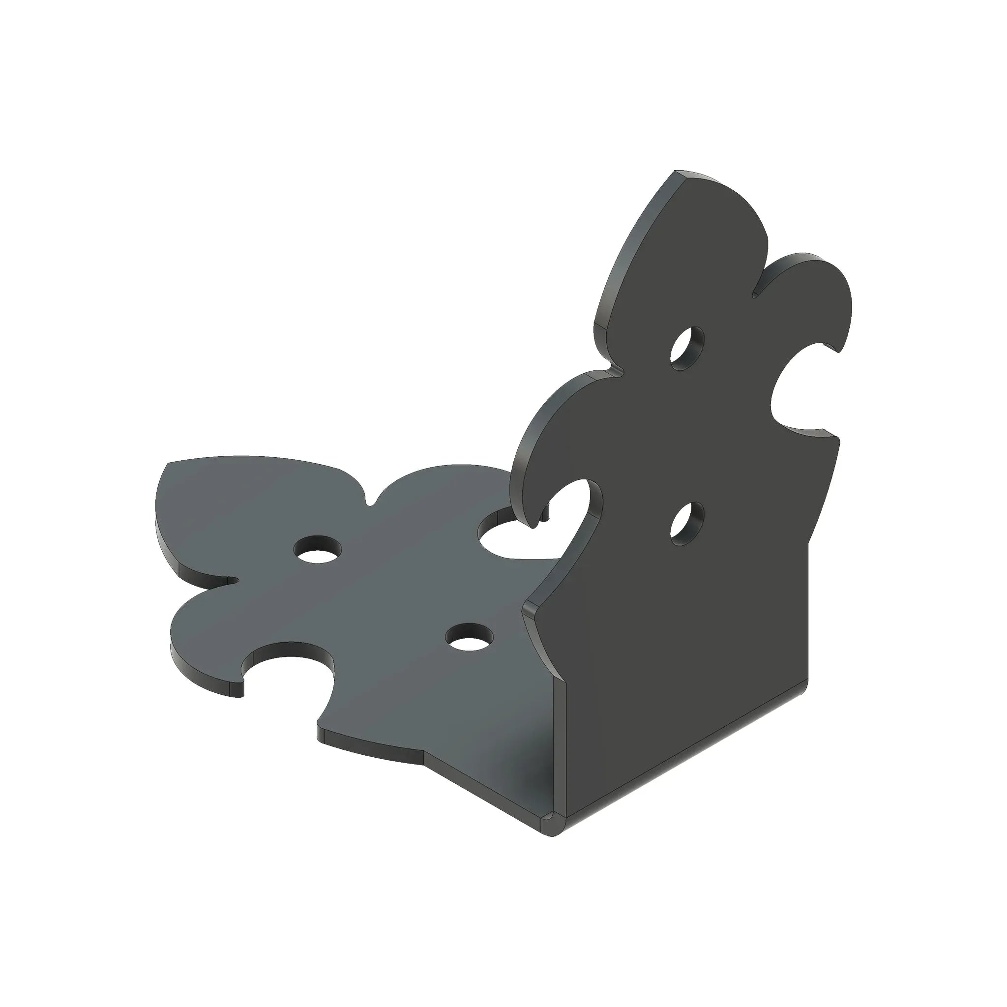 British Fleur De Lis Iron Corner Strap - Old West Iron