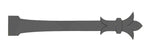 Babylonian Fleur De Lis Iron Garage Door Dummy Hinge Strap - Old West Iron