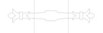 Babylonian Fleur De Lis Iron Beam Strap - Old West Iron