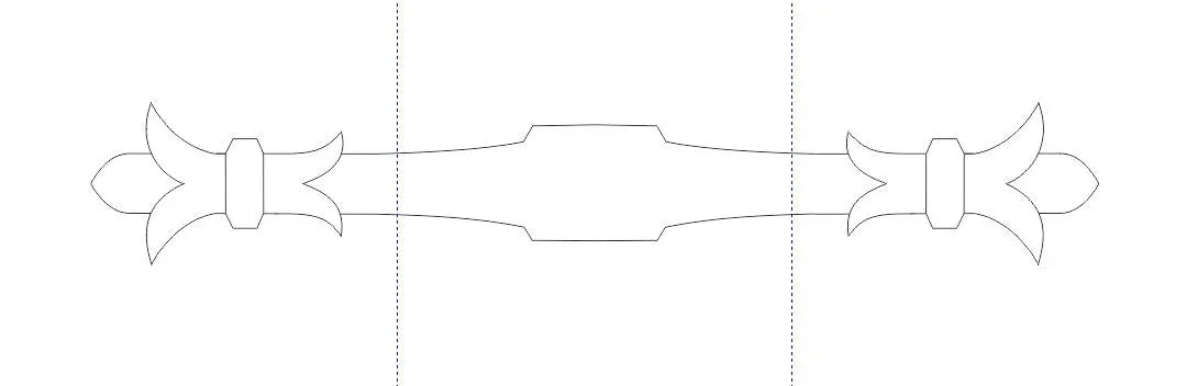 Babylonian Fleur De Lis Iron Beam Strap - Old West Iron