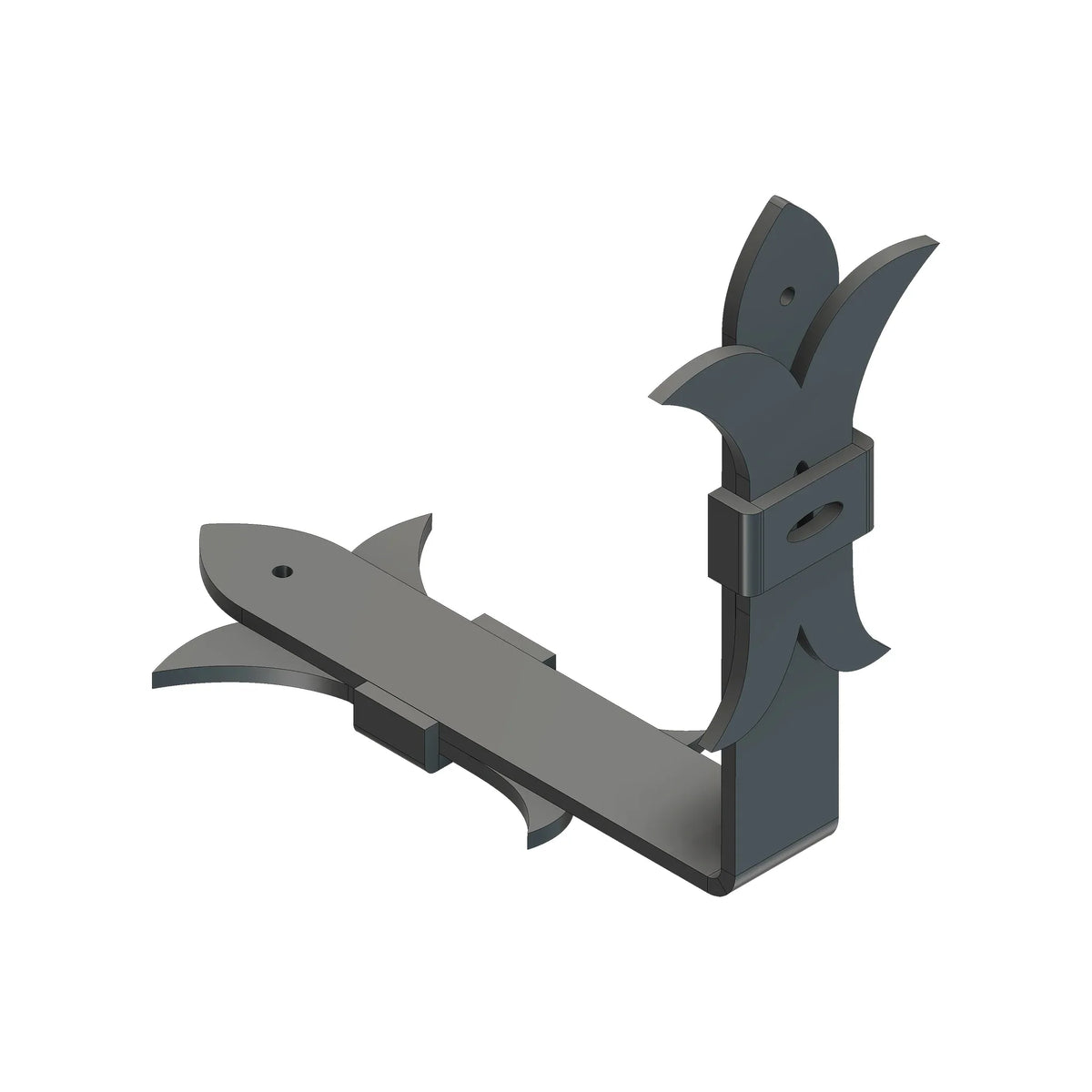 Babylonian Fleur Lis Iron Corner Strap - Old West Iron