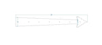 XL Early American Iron Faux Hinge Strap - Old West Iron