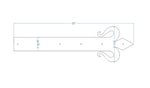 XL Spanish Mission Wrought Iron Faux Hinge Strap - Old West Iron