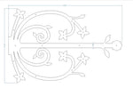 XL Polish Iron Faux Hinge Strap - Old West Iron