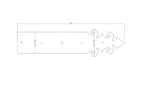 XL Romanesque Wrought Iron Faux Hinge Strap - Old West Iron