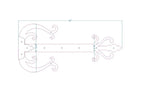Celtic Iron Garage Door Dummy Hinge Strap - Old West Iron