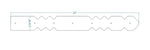XL Art Deco Iron Faux Hinge Strap - Old West Iron