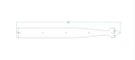 XL French Country Iron Faux Hinge Strap - Old West Iron