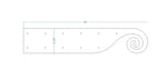 XL Greek Ionic Iron Faux Hinge Strap - Old West Iron