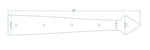 XL Neo-Classical Wrought Iron Faux Hinge Strap - Old West Iron