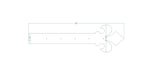 Dunmow Crest Fleur De Lis Iron Garage Door Dummy Hinge Strap - Old West Iron