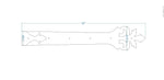 XL Roman Acanthus Wrought Iron Faux Hinge Strap - Old West Iron