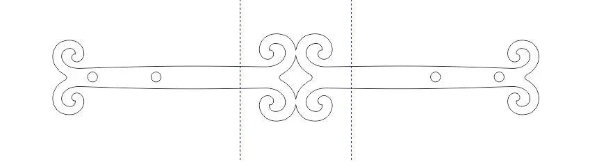Middle Age Europe Iron Beam Strap - Old West Iron