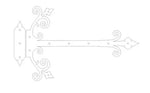 Old California Hacienda Wrought Iron XL Functioning Hinge Strap - Old West Iron