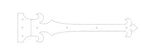 French Empire Iron XL Functioning Hinge Strap - Old West Iron