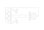 Celtic Iron Garage Door Dummy Hinge Strap - Old West Iron
