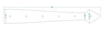 XL Neo-Classical Wrought Iron Faux Hinge Strap - Old West Iron