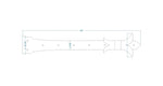 XL Babylonian Fleur De Lis Iron Faux Hinge Strap - Old West Iron